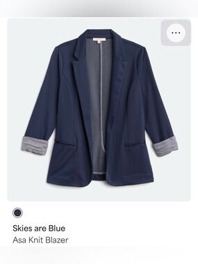 Skies Are Blue Stitch Fix Navy Blue Blazer Sz XL NWT